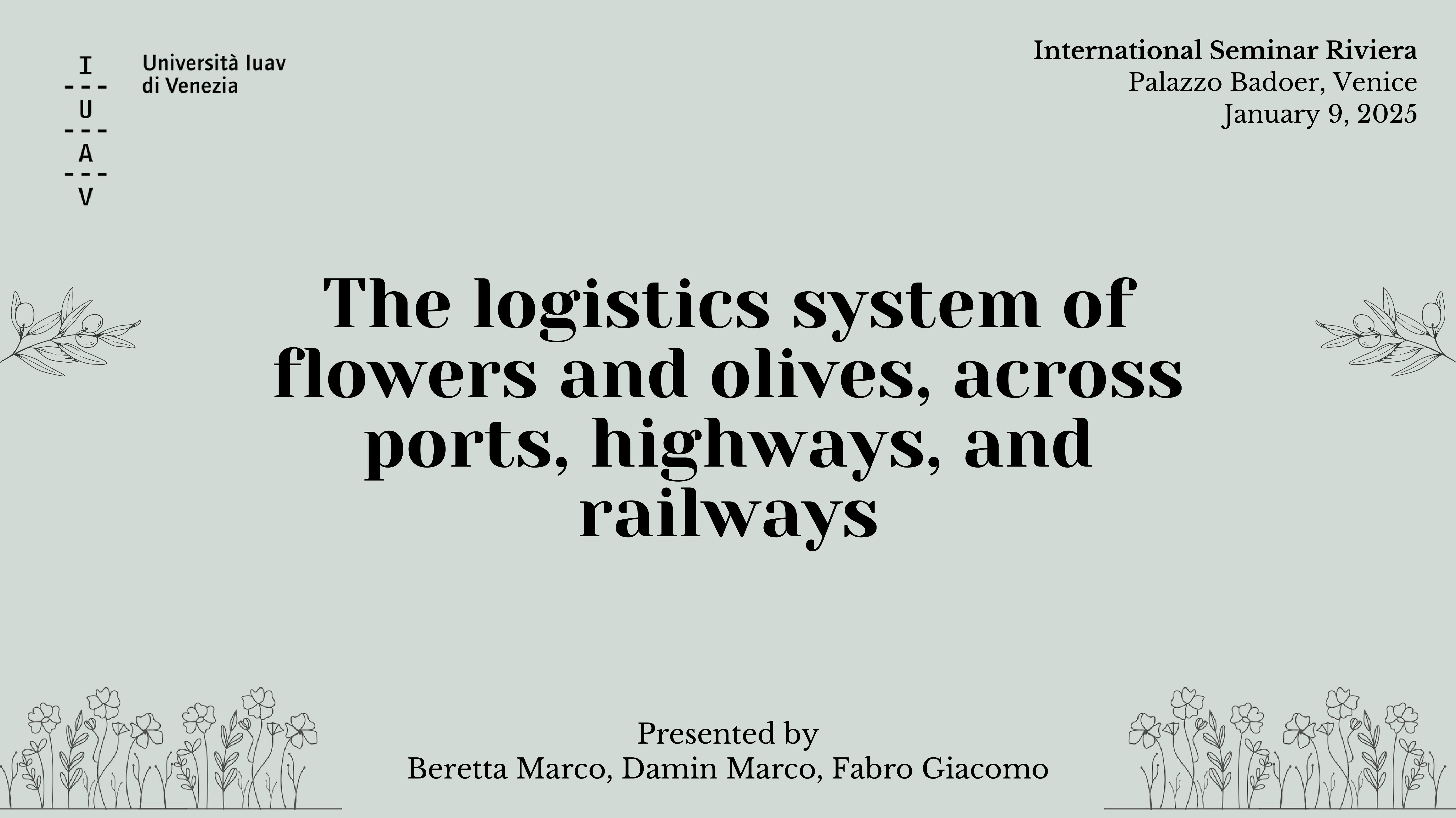 Gruppo5_Logistics of olives